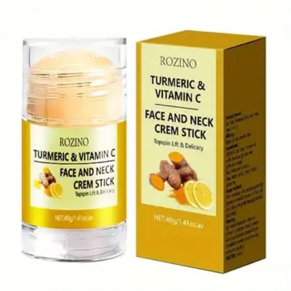 Turmeric & Vitamin C Face and Neck Cream Stick - Yellow Turmeric Hydrating Face - Picture 1 of 10